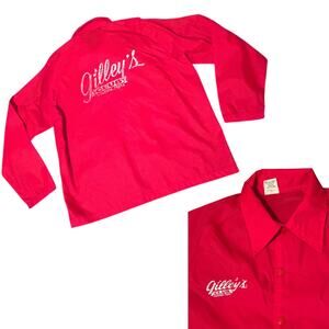 Vintage 1980s Gilley’s Club Jacket Large 80s Red Windbreaker / Mens Large -